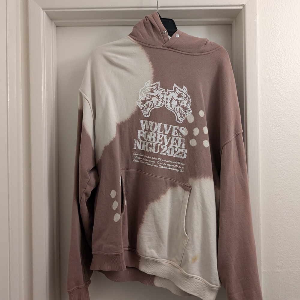 Brown and Cream Wolves Forever Hoodie
